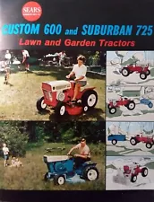 Sears Suburban Custom Lawn Garden Tractor 1964 Color Sales Brochure Riding Mower