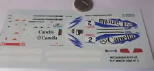 2002 1/43 mitsubishi evo minute decals decals