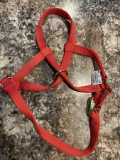 Supreme Web Turnout Halter, Cow/Steer, 900-1200lbs Size, Red, C07888N