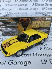 GREENLIGHT 1979 Ford Mustang Cobra Bright Yellow w/ Black & Red 1:18 Diecast