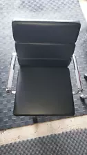 Pair of Conference Chairs - Black & Chrome - Local pickup only