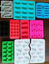 Lot Of 30 Silicone molds for Resin Soap Candles Candy Concrete Magnets Ornaments