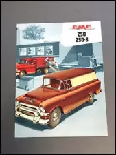 1956 GMC 250 250-8 Pickup Truck Vintage ORIGINAL Sales Brochure Catalog - Panel