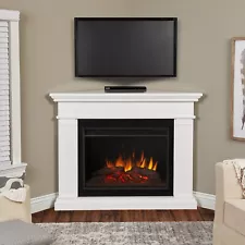 RealFlame Kennedy Electric Fireplace Infrared Grand Corner X-Lg Firebox White