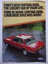 FORD CORTINA GHIA MARK 5 orig 1980s Sales Brochure - South Africa MkV