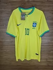 NEW Nike Brazil Neymar Jr. 10 Yellow World Cup Jersey Mens XL NWT