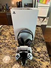 Sony PlayStation 5 PS5 Digital Edition Console with 2 Controllers,and Headphones