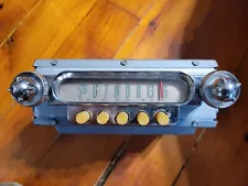 1950 Ford Radio w/Knobs-Fits 1949 Cars, 1951-1952 Trucks. Serviced. PLUG & PLAY.