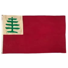 Vintage Cotton New England Continental Flag Cloth Old USA Pine Tree American