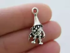 BULK 20 Garden gnome charms antique silver tone P641 - SALE 50% OFF