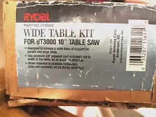 NEW NIB OEM Ryobi Table Saw BT3000 Wide Table Kit #4730300