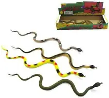 2 asst LARGE 24 IN RUBBER SNAKES realistic fake play snake TOY REPTILE NEW gags