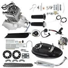 80cc 2Stroke Cycle Bike Engine Motor Petrol Gas Kit for Motorized Bicycle Silver