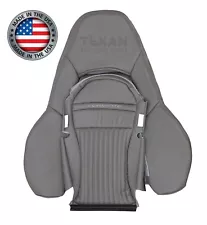 For 1997-2004 Chevy Corvette Driver Lean Back Perforated Leather Seat Cover Gray