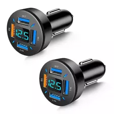 4 USB Port Super Fast Car Charger Adapter for iPhone Samsung Android Cell Phone