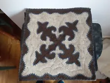 Exquisite Handmade Wool Felt SHYRDAK Rug 17" x 16 1/2" Crafted in Kyrgyzstan