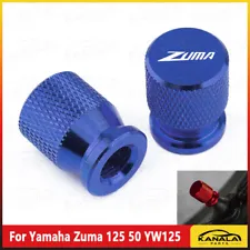 2PCS For Yamaha Zuma 125 50 YW125 CNC Tire Valve Stem Cover Cap Plug color blue (For: Yamaha Zuma II 50)