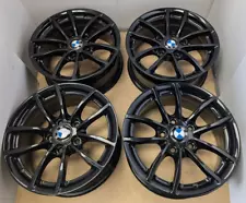 4x GENUINE BLACK BMW 1 2 SERIES E81 E82 E87 E88 F20 F21 E46 16" ALLOY WHEELS