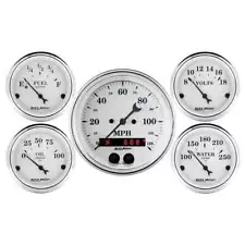 Old Tyme White Gauge Kit w/GPS Speedo