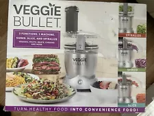 NEW Veggie Bullet Electric Spiralizer Food Processor w/Accessories