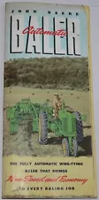 brochure sales John Deere automatic wire-tying square hay balers 116-W114-W1950s