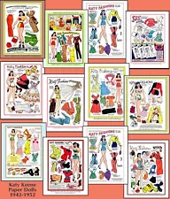 SALE! Dandy Dozen Katy Keene Paper Dolls from 1942-52 Comics Restored #KK-2878