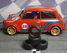 PAUL GAGE URETHANE SLOT CAR TIRE 2pr PGT-21105LMDF fit 1/24 BRM Mini Cooper