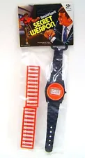 Original 1970's Vintage Secret Agent Digital Toy Watch Fires plastic Bullets