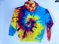 Men's M Tie Dye Hoodie Sweatshirt For sale Mens Tie Dyed Clothing Bright happy