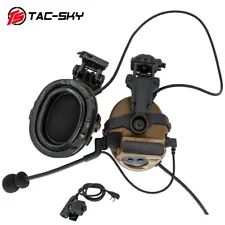 TS TAC-SKY COMTAC III Tactical Headset ARC Rail Helmet Mount Version +u94 PTT