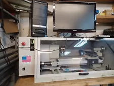 CNC TECHNO METAL LATHE WITH COMPUTER, PC CARD, CABLES AND SOFTWARE SEE VIDEO