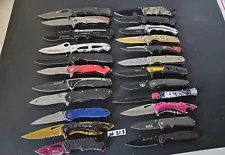 New Listing(Lot of 23) TSA Confiscated EDC Manual Pocket Knives #213