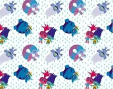 SALE TROLLS CHARACTERS CARTOON MOVIE FABRIC 100% Cotton SOLD BTHY