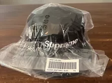 SUPREME JERSEYS BOX LOGO NEW ERA HAT BLACK SIZE 7 1/2 (AUTHENTIC) BRAND NEW FW24