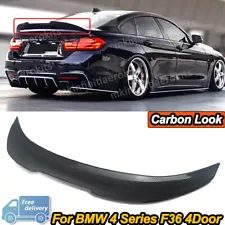 For 14-20 BMW F36 440i Gran Coupe PSM Style l Trunk Spoiler Wing Lip Carbon Look