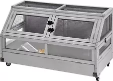 Aivituvin Guinea Pig Cage Anti-Chewing Hamster Cage Indoor Outdoor with Tray