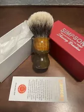 Simpson M7 Silvertip Badger Faux Tortoiseshell Shaving Brush