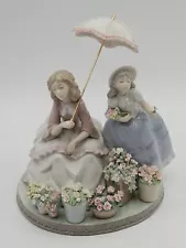 Rare Lladro 5537 'Flowers For Sale' With Box 1989 Retired Designed Jose Puche