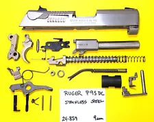 RUGER P 95 DC STAINLESS 9 MM CALIBER GUN REPAIR PARTS SLIDE BARREL PLUS 24-859