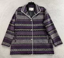 Outback Trading Co Jacket Womens 2X Moree Purple Aztec Western Whipstitch