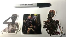 ZOMBIE STICKER 3 PACK ORIGINAL GEORGE SILLIMAN HORROR ART DECAL FOR LAPTOP