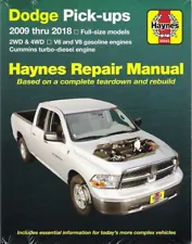 2009-2018 Dodge RAM 1500 Cummins 4x4 2x4 Truck Haynes Repair Manual 30043 3424 (For: Dodge Ram 2500)