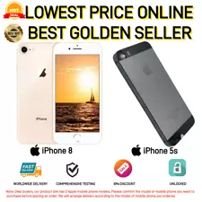 【Spot Sale】Apple iPhone 8|iPhone 5s-16GB|64GB-ALL COLORS Unlocked-Excellent