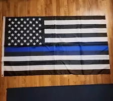 3'x5' Thin Blue Line Police Lives Matter Law Enforcement American USA US Flag