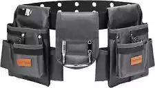 Tool Belt,12 Pockets Tool Belts for Men, Heavy Duty Carpenter/Construction/...