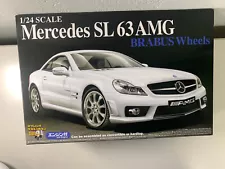 RARE AOSHIMA 1:24 MERCEDES BENZ SL 63 AMG BRABUS WHEELS PLASTIC KIT AOS-047866