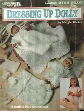 USED DRESSING UP DOLLY 5 OUTFITS FOR 12" BABY DOLLS CROCHET PATTERN BOOK