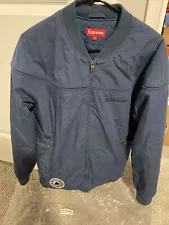 Supreme Thrasher Poplin Crew Jacket Light Navy Blue Size Medium SS17 New