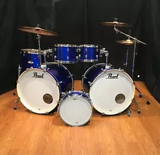 Pearl Export Drum Set 6 Piece Double Bass High Voltage Blue-Zildjian Cymbals