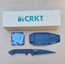 CRKT Dragon Fixed Blade Knife with Sheath, Black Plain Edge 2010KN **NEW**